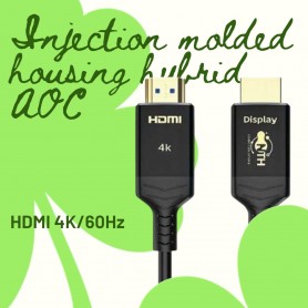 Injection molded housing hybrid AOC HDMI 4K/60Hz