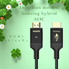 Injection molded housing hybrid AOC HDMI 8K/60Hz